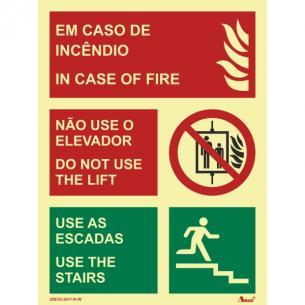 Aman.pt - Em caso de emergncia | No use o elevador | Use as escadas